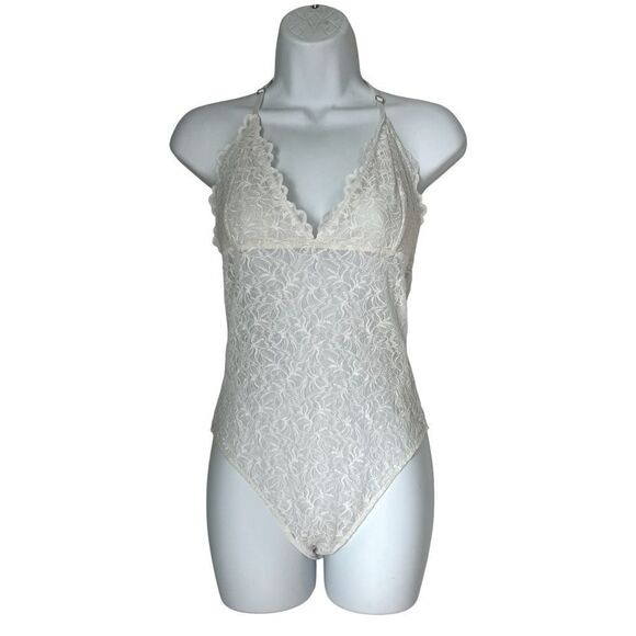 All Saints Erity Lace White Feminine Bodysuit sz 6 - Picture 2 of 16